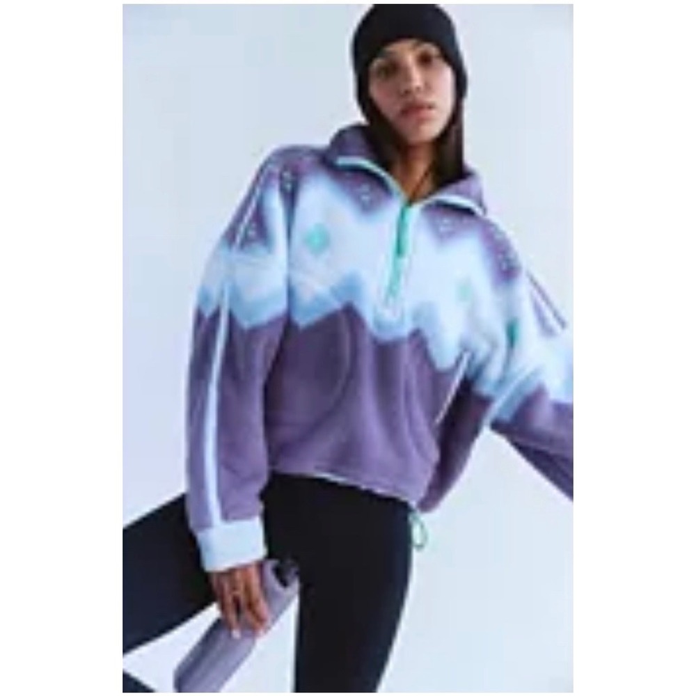 Free People Movement Womens Mountain High 1/2 Zip Fleece Pullover‎ XS Gray New